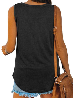Light Blue tank top with hip-length and pullover