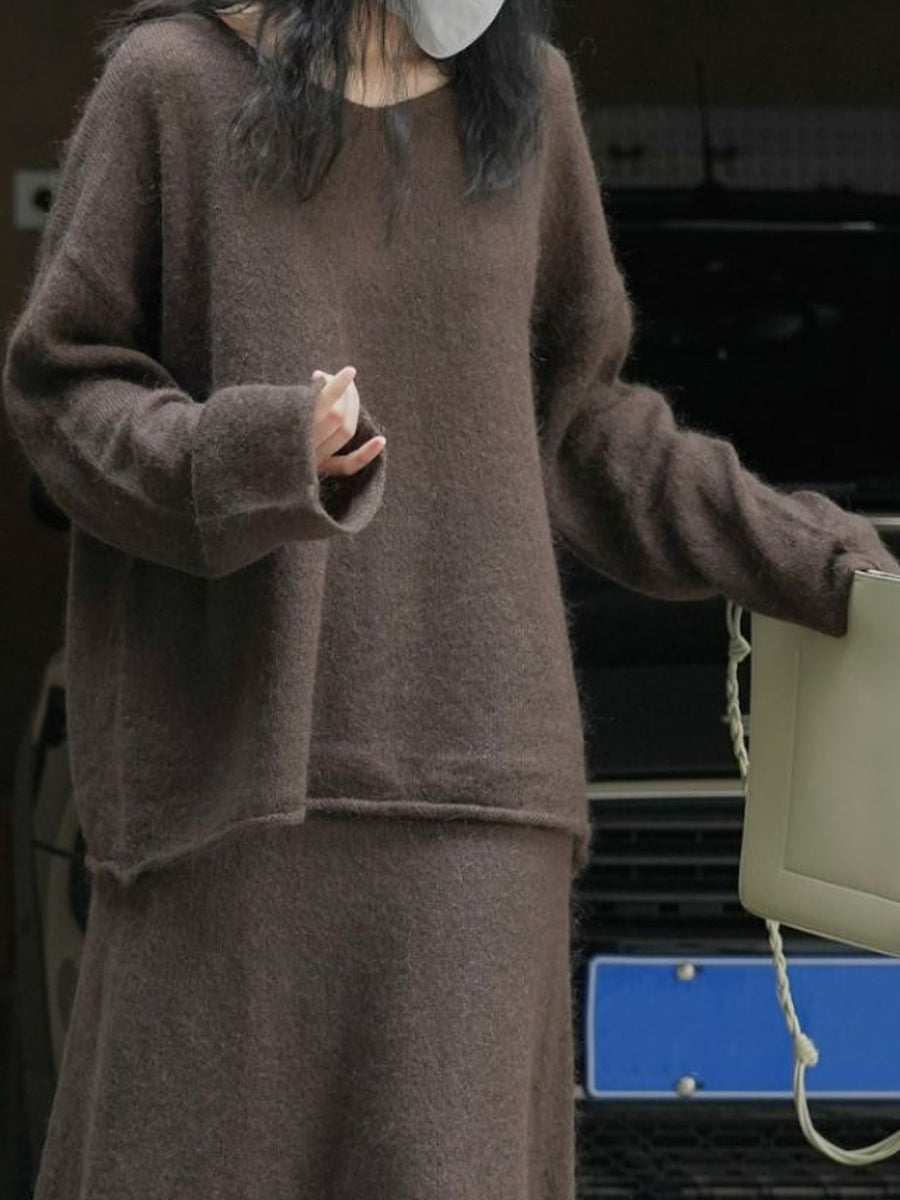 pullover sweater in Coffee