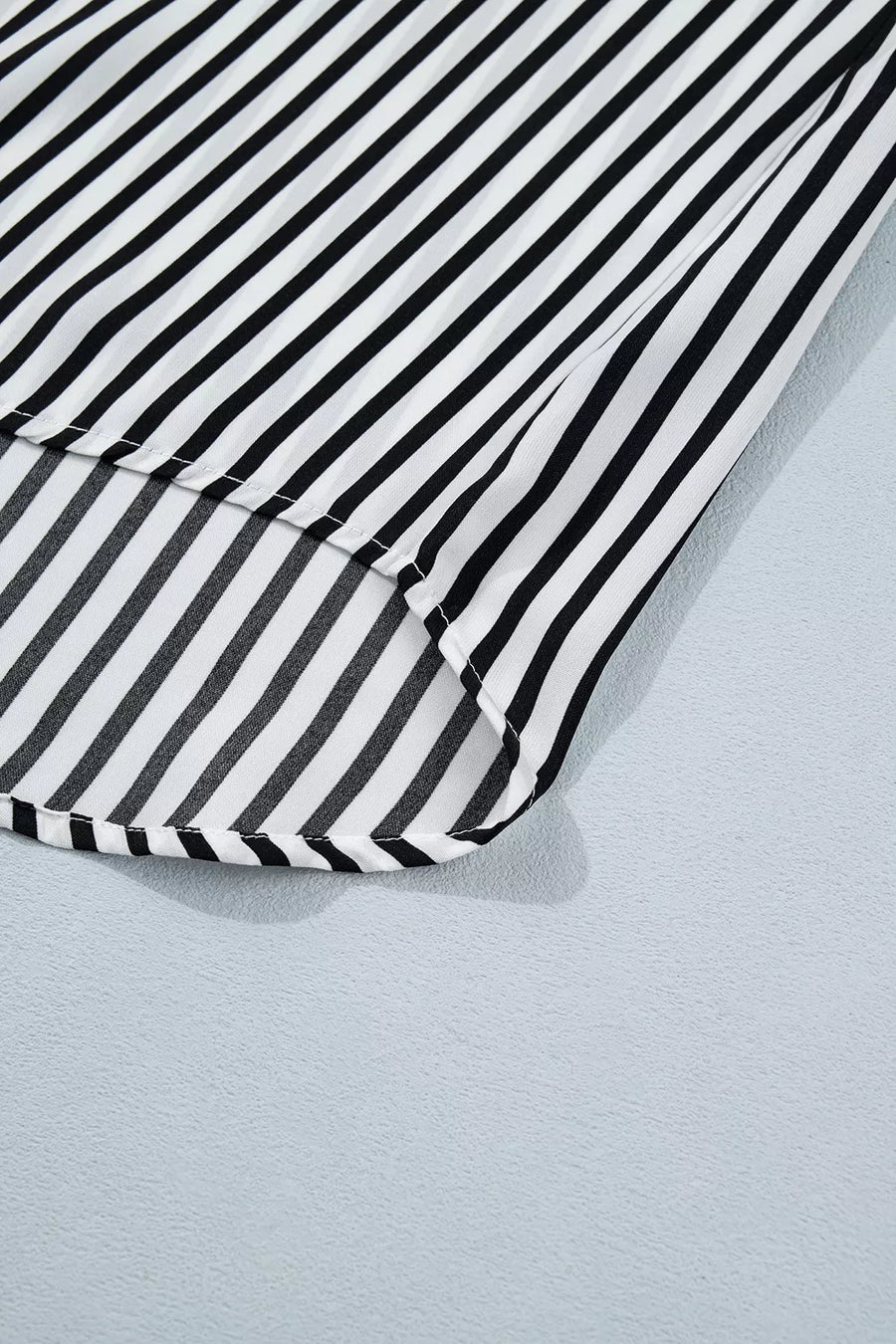 Striped Half Sleeve Button-up Shirt option 9