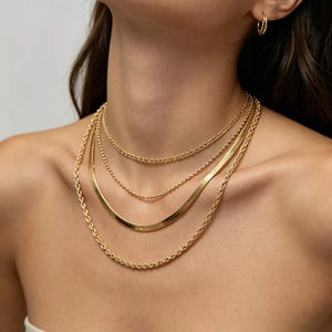 Gold Layered 18k Gold-plated Chain Necklace