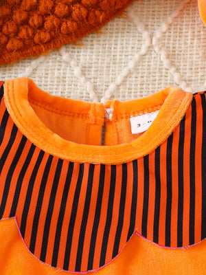 bodysuit featuring striped in Orange with 65% cotton, 35% polyester Care instructions: Machine wash cold texture
