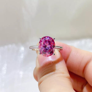 925 Sterling Silver Solitaire Moissanite Statement Ring option 3