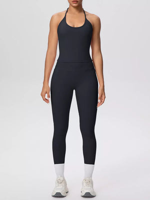 activewear in Dark Gray with pocketed and cropped, full-length