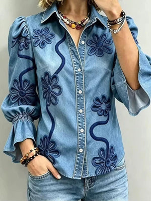 95%cotton,5%spandex Care instructions: Machine wash cold button-up shirt in Caramel with regular silhouette