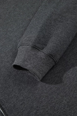 Crew Neck Long Sleeve Top And Joggers Set in charcoal