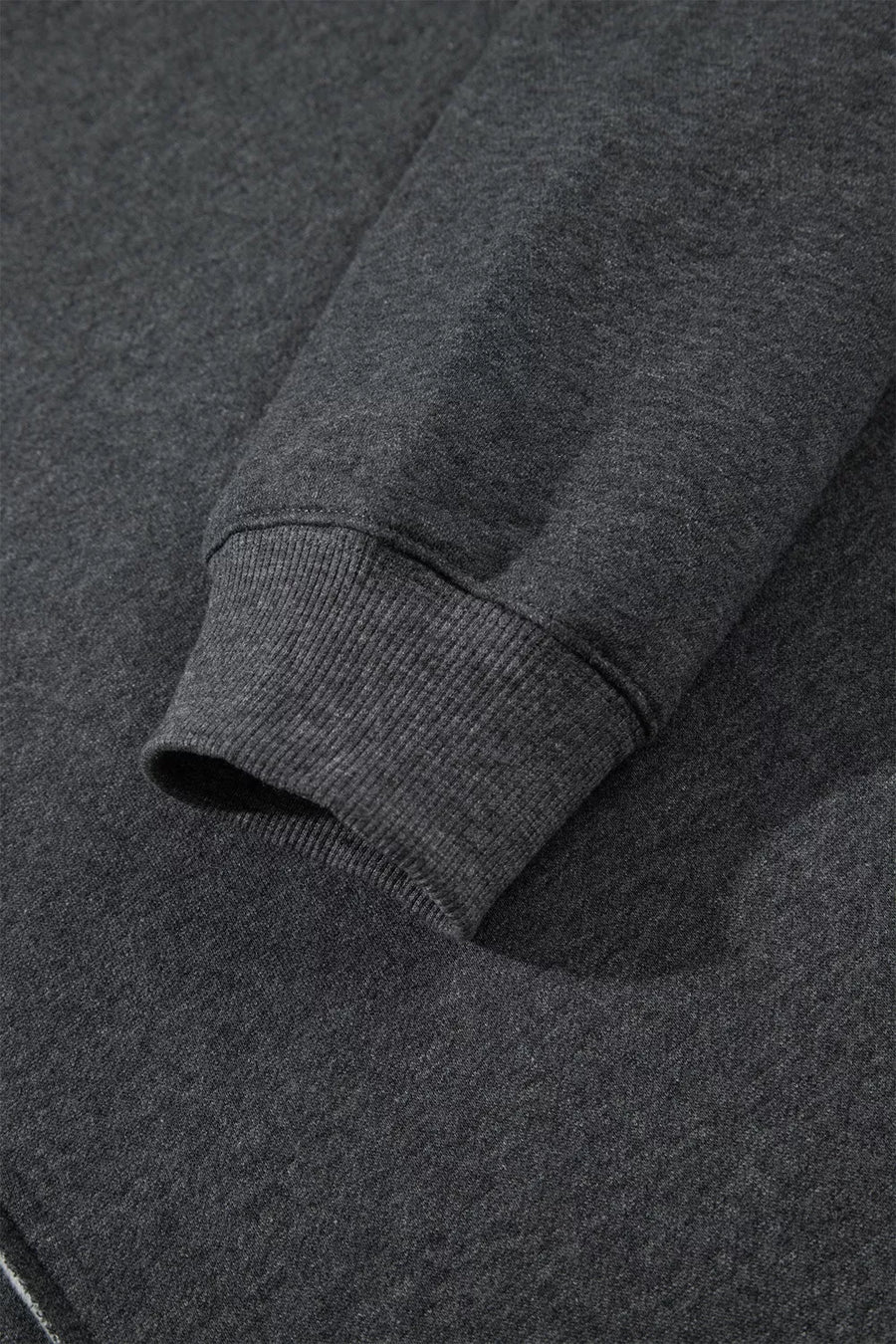 Crew Neck Long Sleeve Top And Joggers Set in charcoal