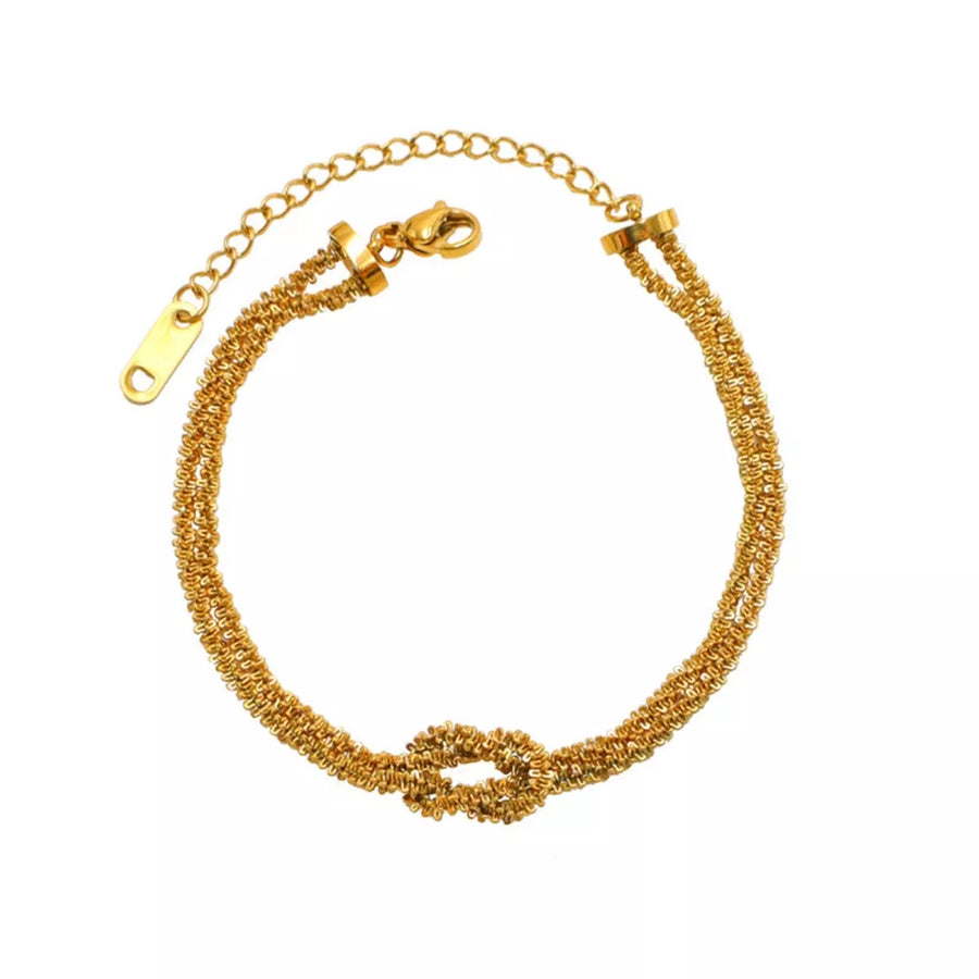 Gold bracelet with wrist-length and clasp
