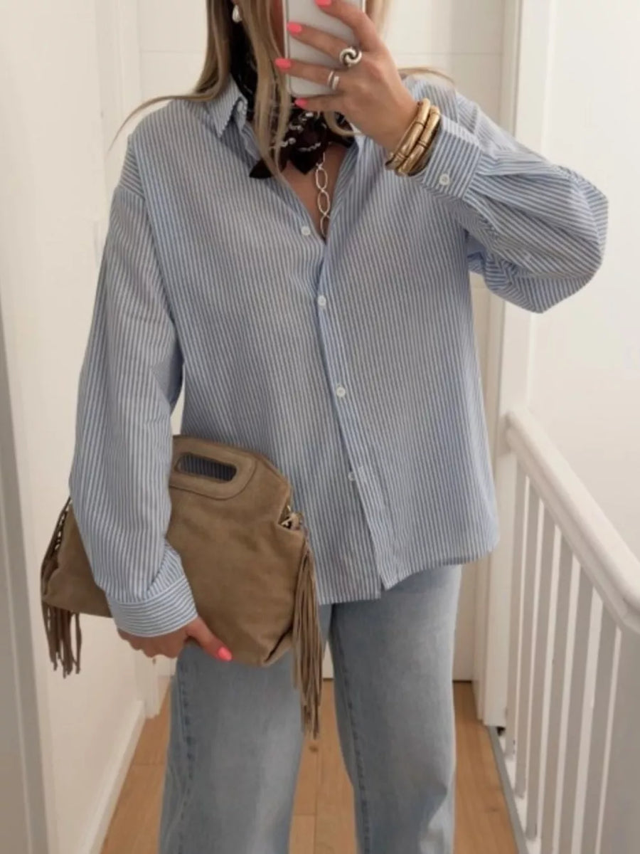 Classic Striped Button-down Shirt in this colorway