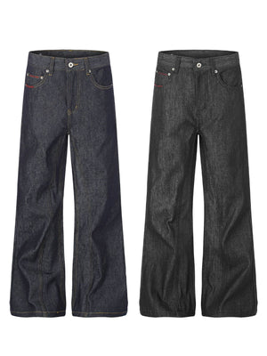 Men's Wide-Leg Flare Jeans in Black