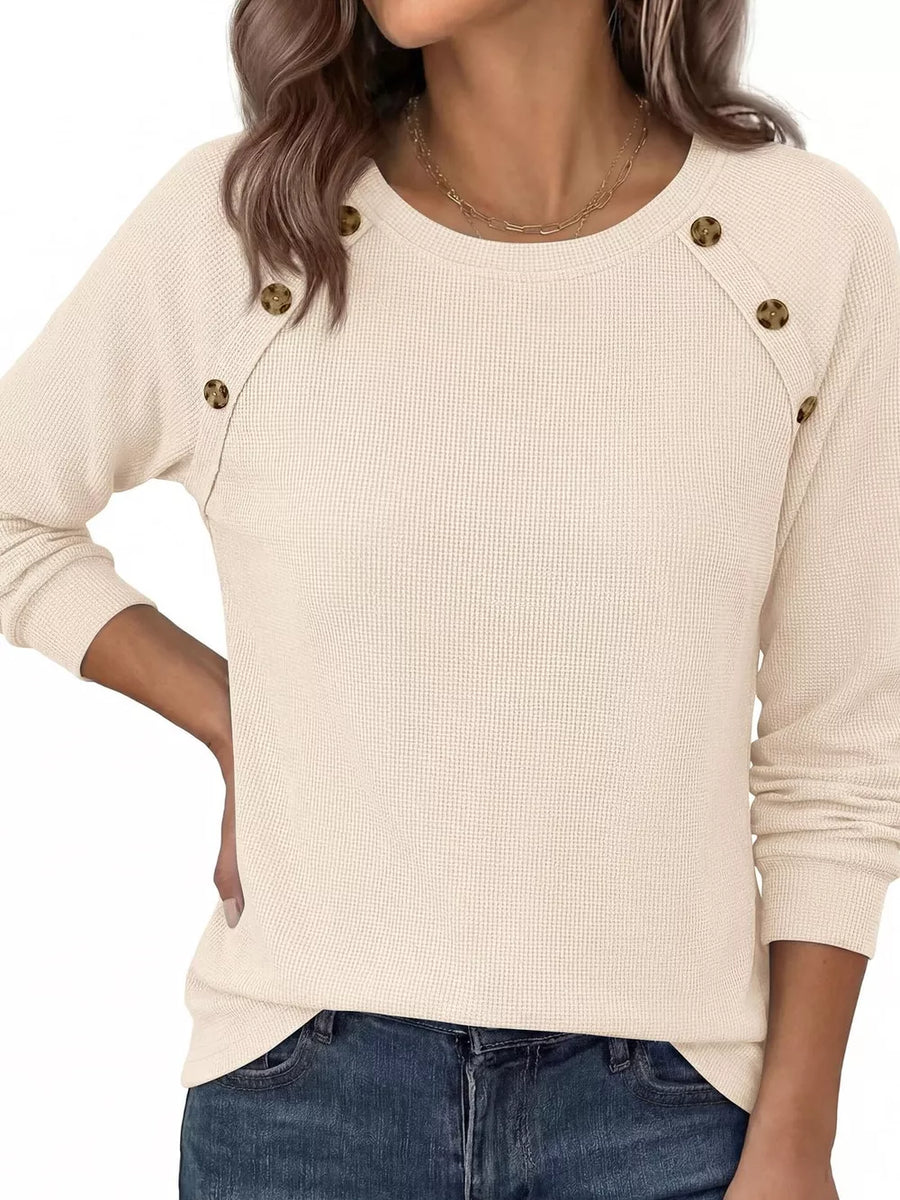 Blue t-shirt with hip-length and pullover