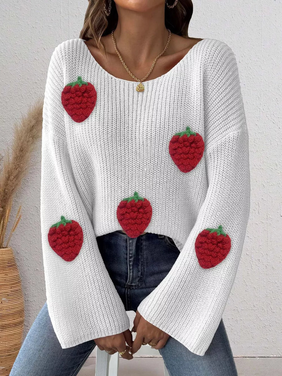 100% polyester Care instructions: Machine wash cold pullover sweater in Pink with oversized silhouette