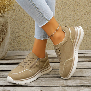 Polyester,Rubber Imported Size &amp sneakers in cream with regular silhouette