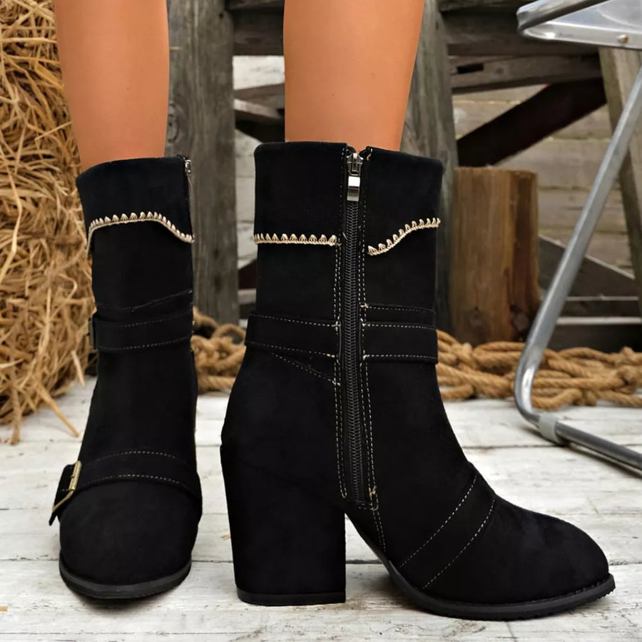 Suede,Rubber Imported Size &amp boots in Brown with fitted silhouette