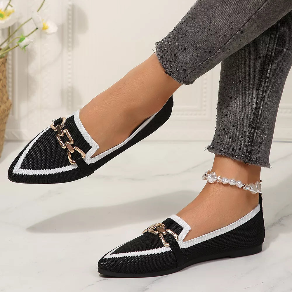 Mesh, Rubber Imported Size &amp slip-on shoes in brown with pointed-toe flats silhouette