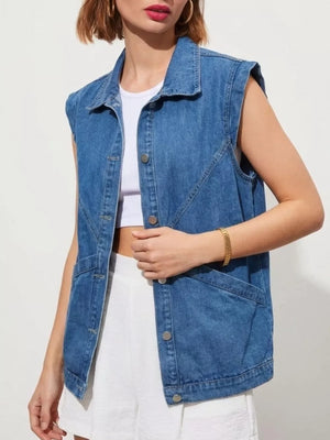 100% polyester Care instructions: Machine wash cold vest in Blue with regular silhouette