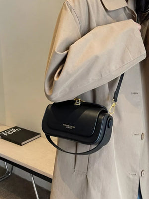 Pink with Pu Leather Flap Crossbody Bag