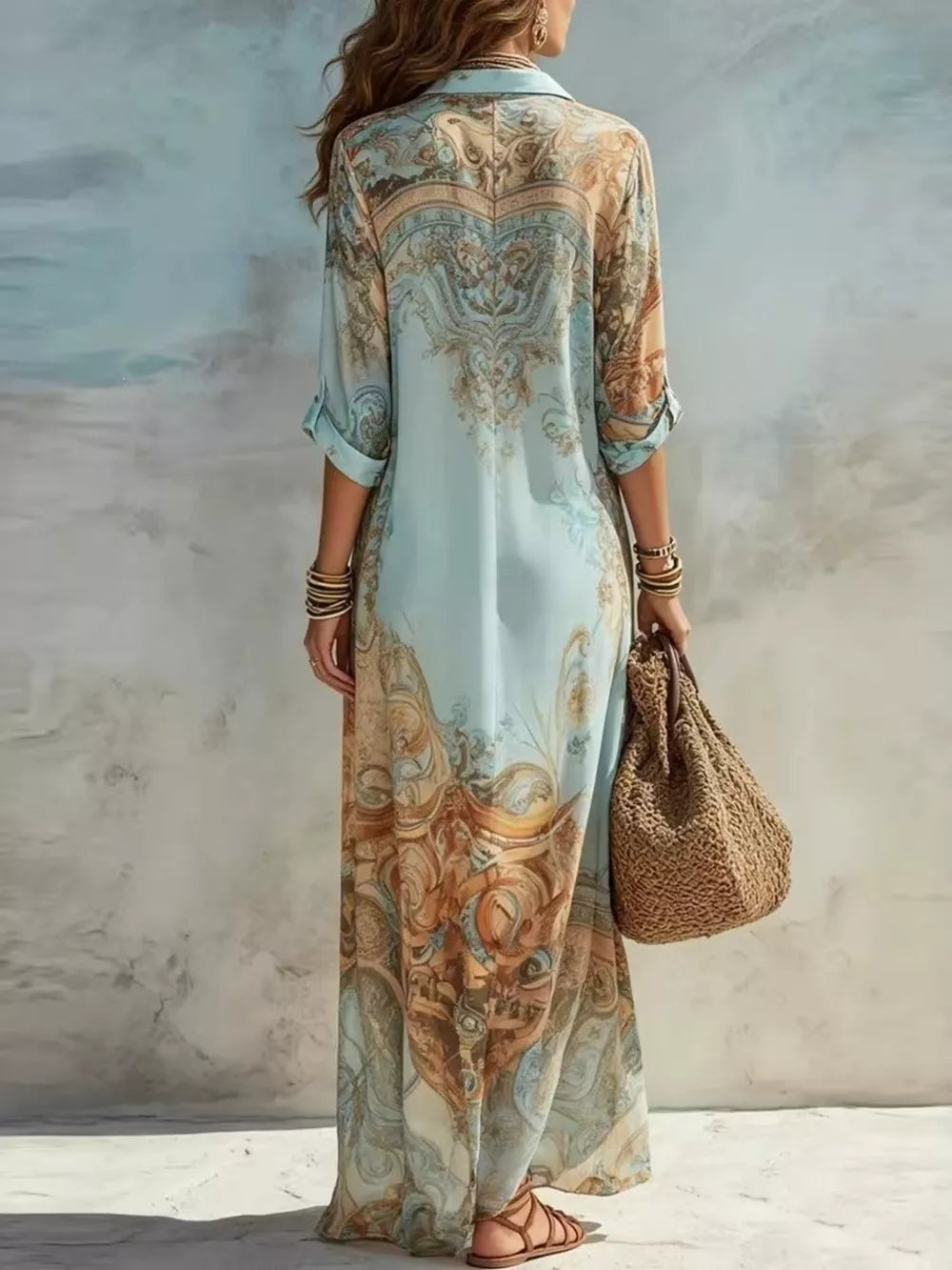 100% polyester Care instructions: Machine wash cold shirt dress in brown with relaxed silhouette