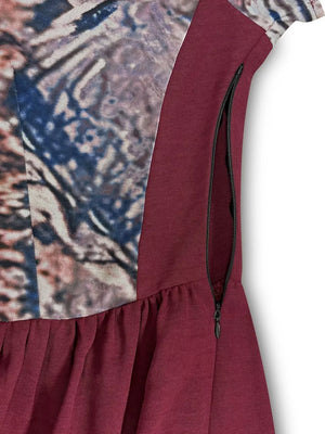 100% polyester Care instructions: Machine wash cold maxi dress in Brown with A-line silhouette