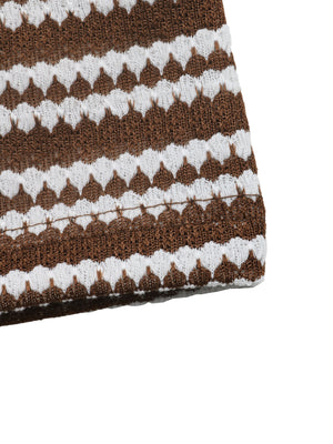 sweater dress featuring striped in cream with 95% polyester, 5% elastane Care instructions: Machine wash cold texture