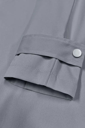 Army Green trench coat with below-knee and tie