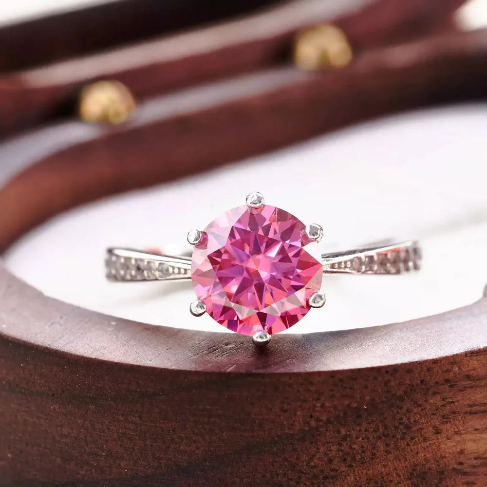 ring in pink featuring faceted stone and N/A fit