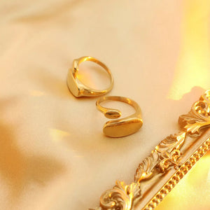 18k Gold-plated Bypass Ring in Gold