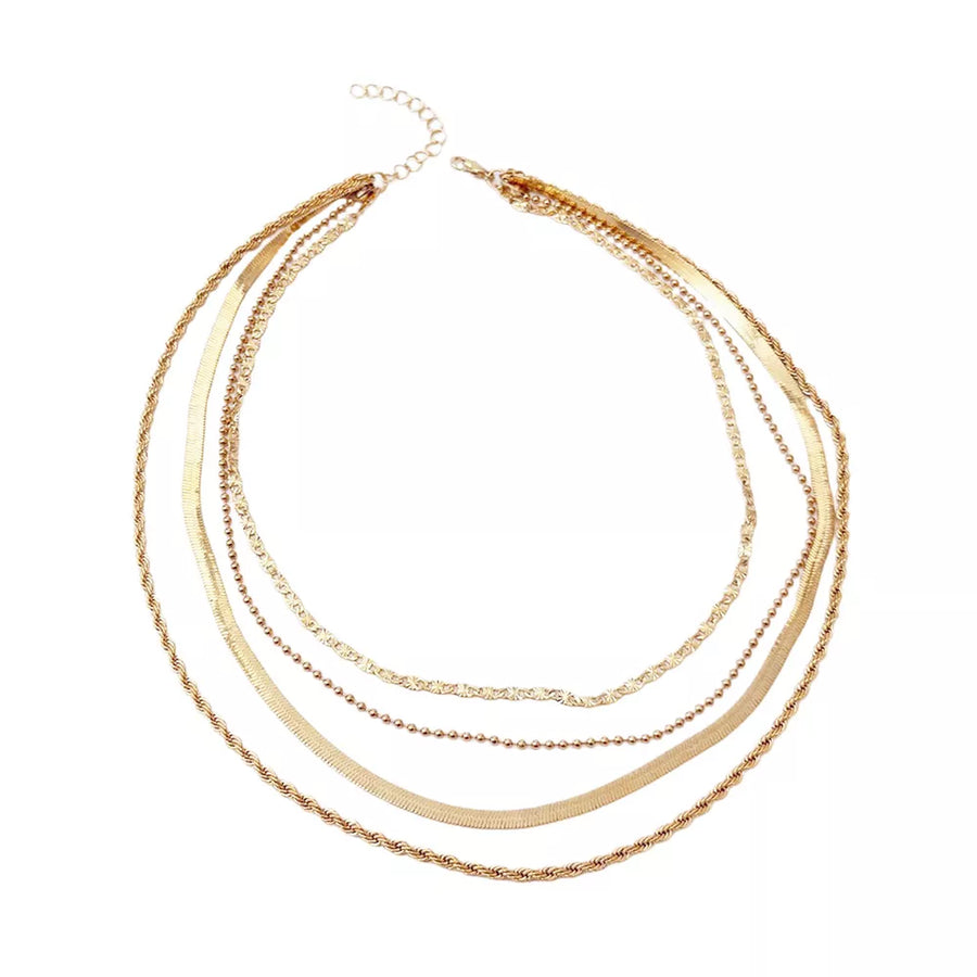 Layered 18k Gold-plated Chain Necklace option 6