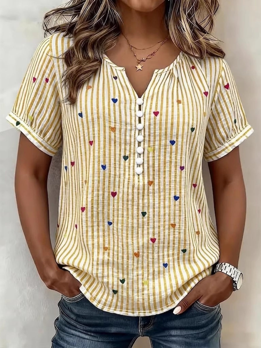 ivory blouse with plus-size and short sleeve