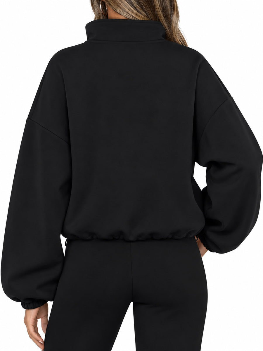 Polyester &amp windbreaker in Navy with relaxed silhouette