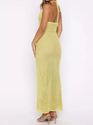 Halter Neck Crochet Maxi Dress option 9
