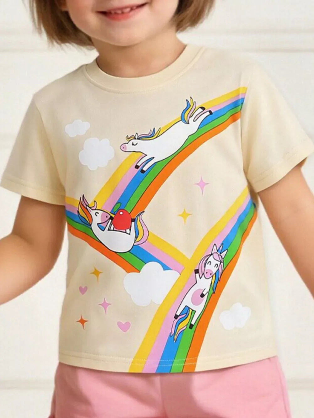 Playful Unicorn Graphic Toddler Tee by Vonili
