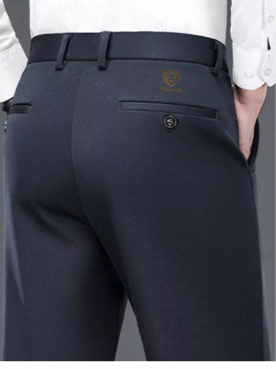 95%polyester,5%spandex Care instructions: Machine wash cold trousers in Black with straight silhouette