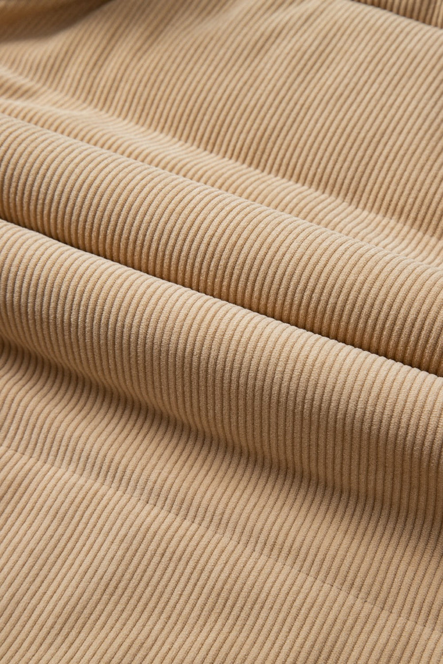 Brown Corduroy Padded Funnel Neck Vest