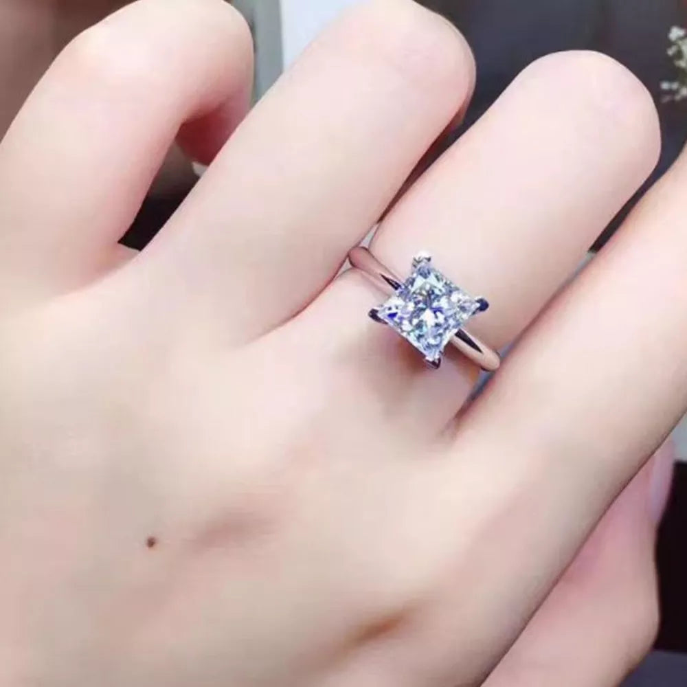 3 Carat 925 Sterling Silver Moissanite Ring