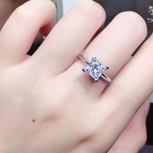 3 Carat 925 Sterling Silver Moissanite Ring