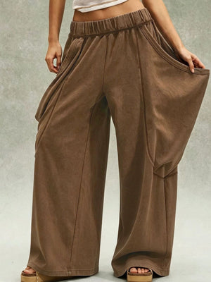 cargo pants in Light Gray with pocketed and full-length
