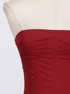 Ruffled Hem Tube Mini Dress option 6
