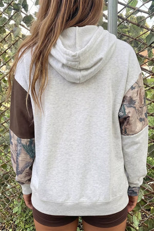 Multicolour Camo Print Drawstring Hoodie in this colorway
