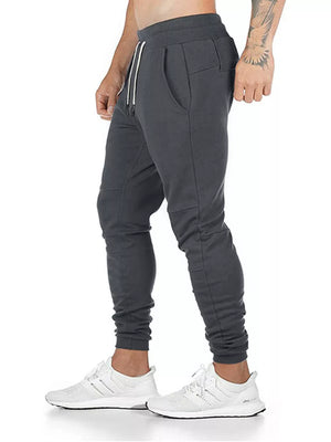 Black with Men's Drawstring Slim Fit Joggers
