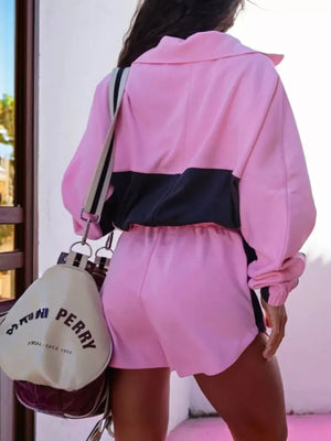 Zip-up Mini Long-sleeve Jacket in Pink, view 18