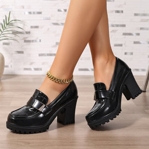 PU Leather,Rubber Imported Size &amp loafers in black with loafer silhouette