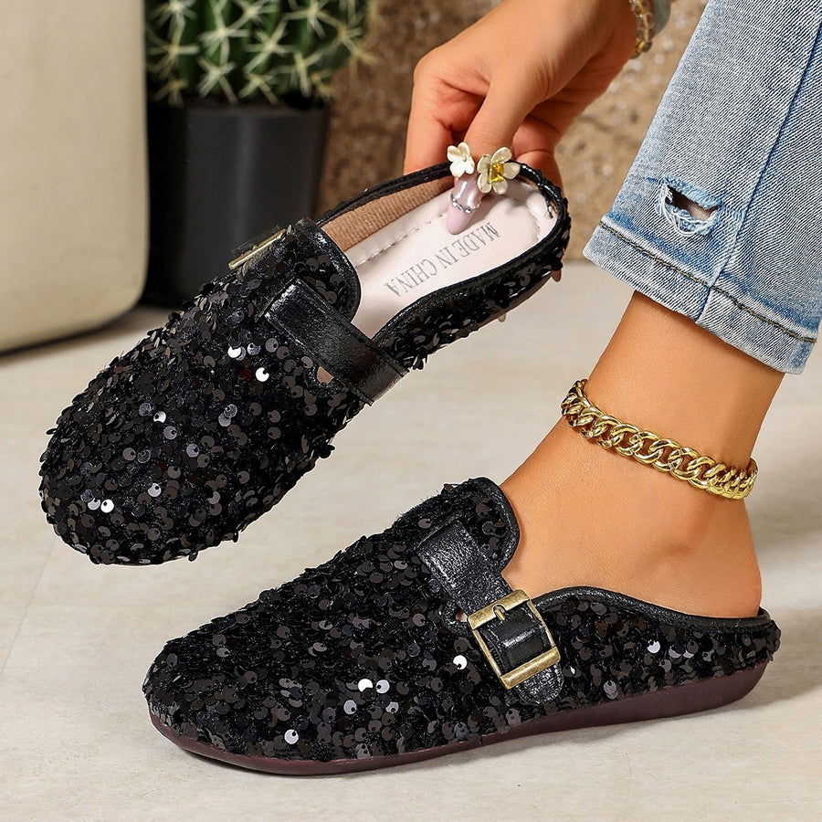 Sequins,Rubber Imported Size &amp loafers in iridescent white with slip-on silhouette
