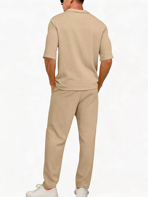 Black lounge set with hip-length and pullover