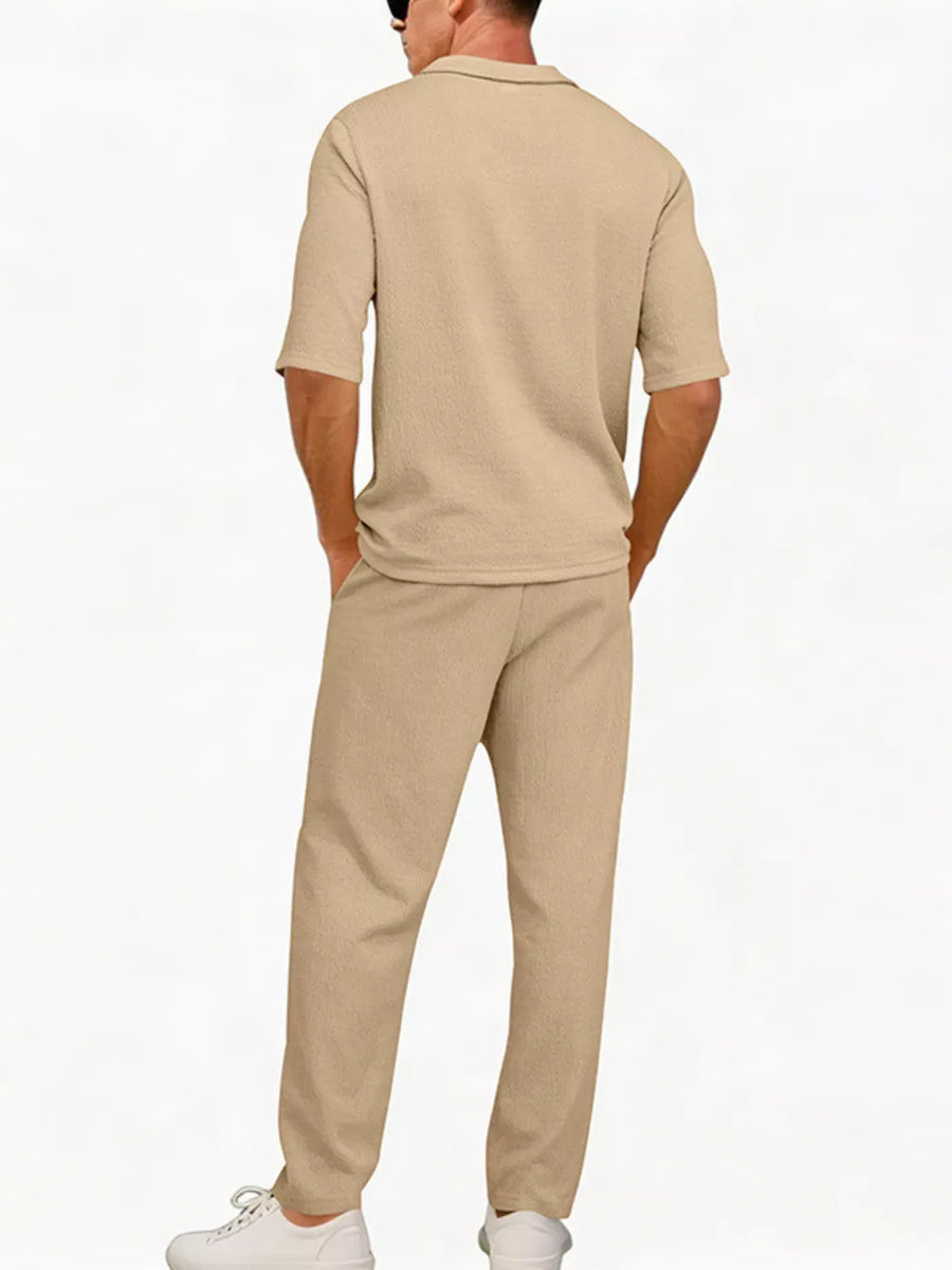 Black lounge set with hip-length and pullover