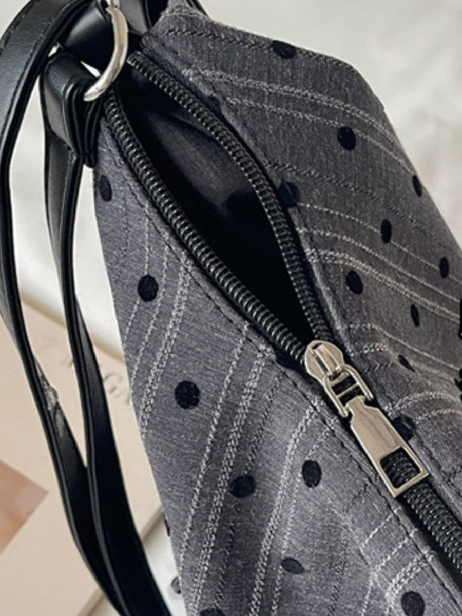 shoulder bag featuring polka dot in black with Polyester Imported Size &amp texture