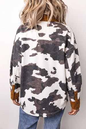 95%cotton, 5%spandex Care instructions: Machine wash cold denim jacket in brown with relaxed silhouette