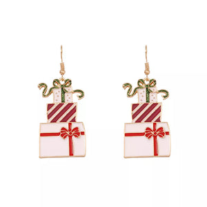 ACCESSORIES in red with striped and dangle