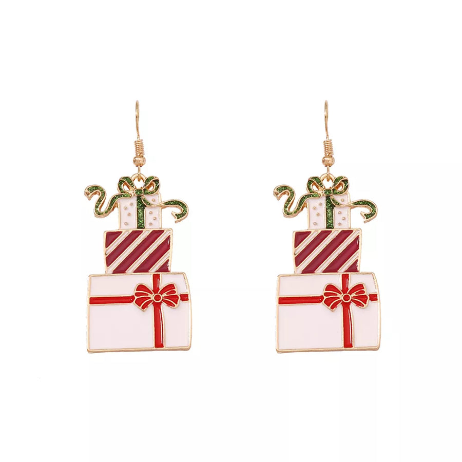 ACCESSORIES in red with striped and dangle