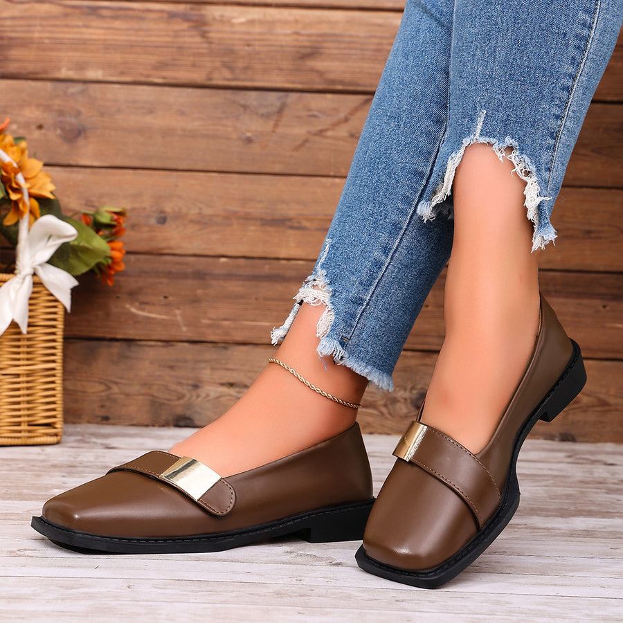 Black slip-on shoes