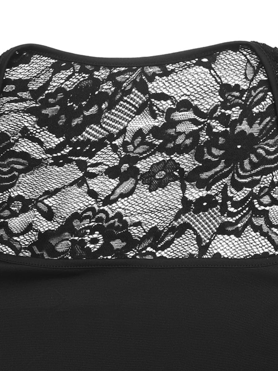 Lace Sleeve Square Neck Top option 10
